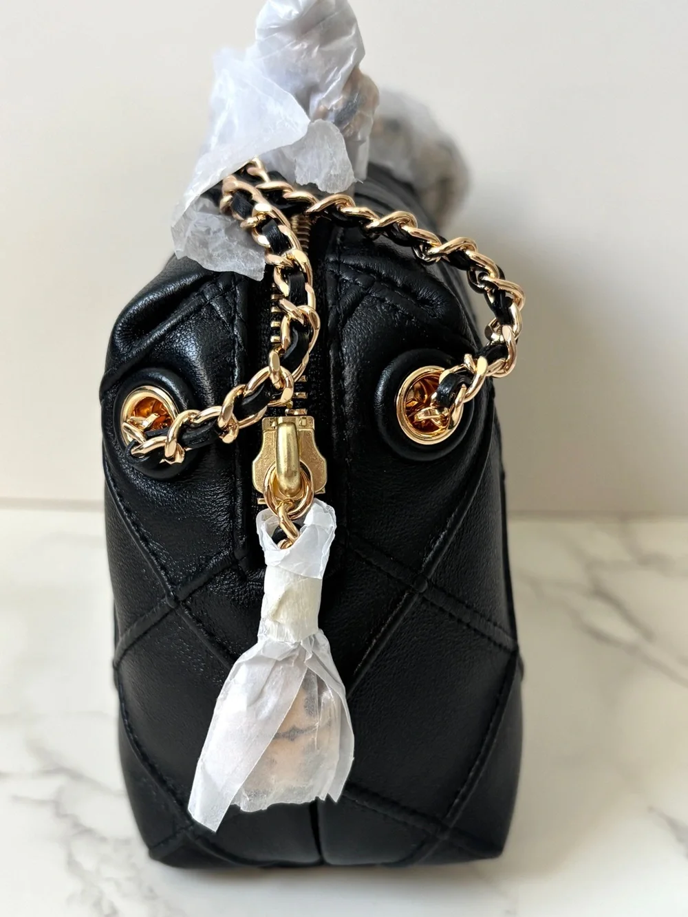 New Tory Burch Fleming Soft Crossbody Bag Black with Gift Box